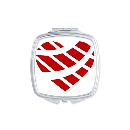 DIYthinker Red Heart Shaped Mirror - Portable Compact Double Sided Makeup Mirror for Valentine's Day Gifts, Travel, Purse & Home Decor