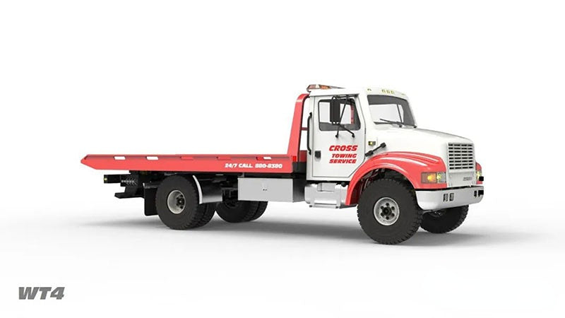 CrossRC WT4 1/10 Scale Remote Control Wrecker Truck Kit - Unassembled & Unpainted RC Road Rescue Vehicle Model with Motor | US Stock | Off-Road Adventure & Emergency Scene Simulation