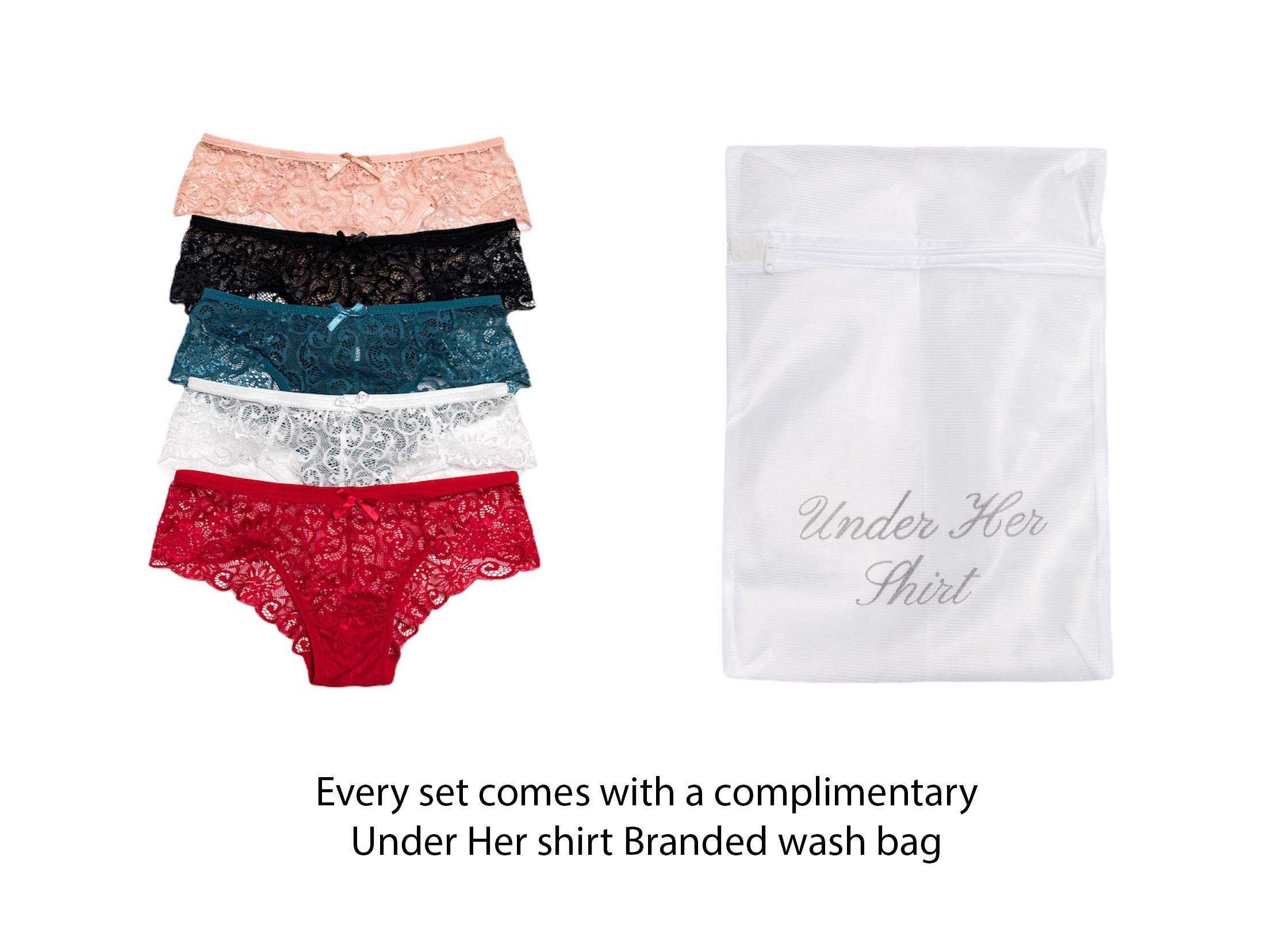 Sexy Lace Bikini Panties for Women - Soft Comfortable Underwear 5-Pack - Perfect for Everyday Wear, Date Nights & Special Occasions