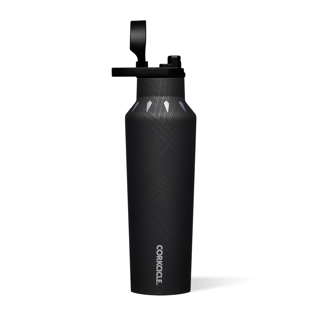 **Corkcicle x Marvel Black Panther 20 oz Insulated Stainless Steel Tumbler – Reusable Water Bottle Keeps Drinks Cold 25 Hours & Hot 12 Hours – Leak-Proof Screw-On Lid, Fits Cup Holders – Perfect for Gym, Travel & Outdoor Adventures**