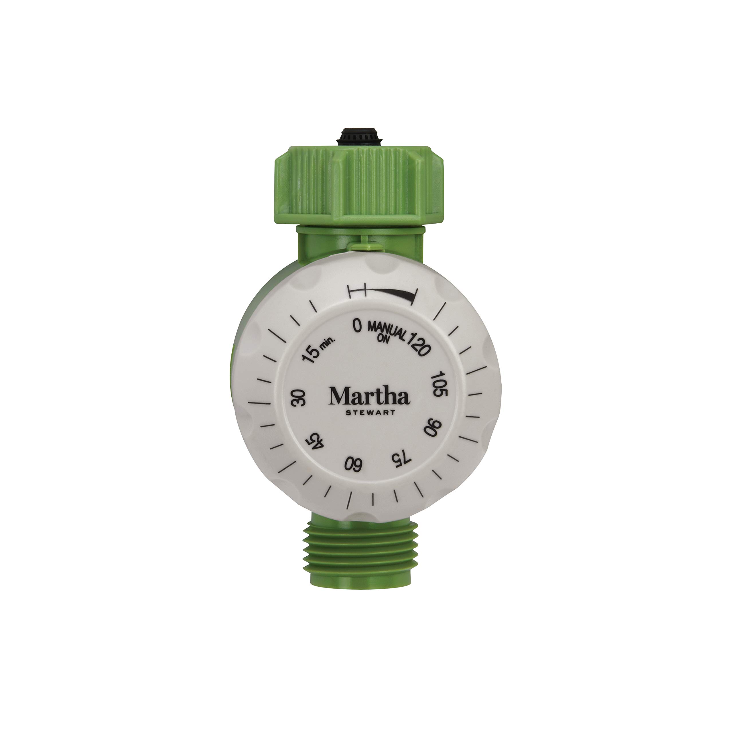 Martha Stewart MTS-MWT2 High Flow Mechanical Water Timer - Adjustable Up to 2 Hours for Garden, Lawn & Plant Irrigation | Durable Outdoor Hose Timer for Sprinklers, Drip Systems & Automatic Watering