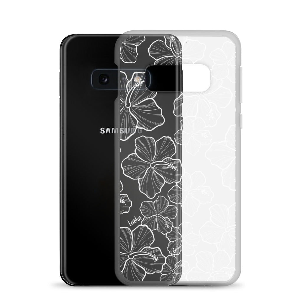 Hibiscus Flower Design Clear Phone Case for Samsung Galaxy S21/S20/Note 20 - Slim Protective Cover with Scratch Resistance - Perfect for Everyday Use, Work, and Travel
