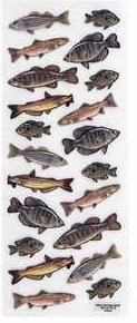 Puffy Fish Fishing Stickers - Waterproof Vinyl Decals for Tackle Boxes, Coolers & Boats - Perfect for Anglers & Outdoor Enthusiasts
