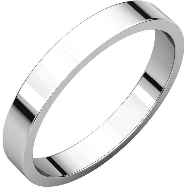 14K Gold 3mm Flat Wedding Band for Women - Elegant & Timeless Bridal Ring for Engagement, Anniversary & Everyday Wear