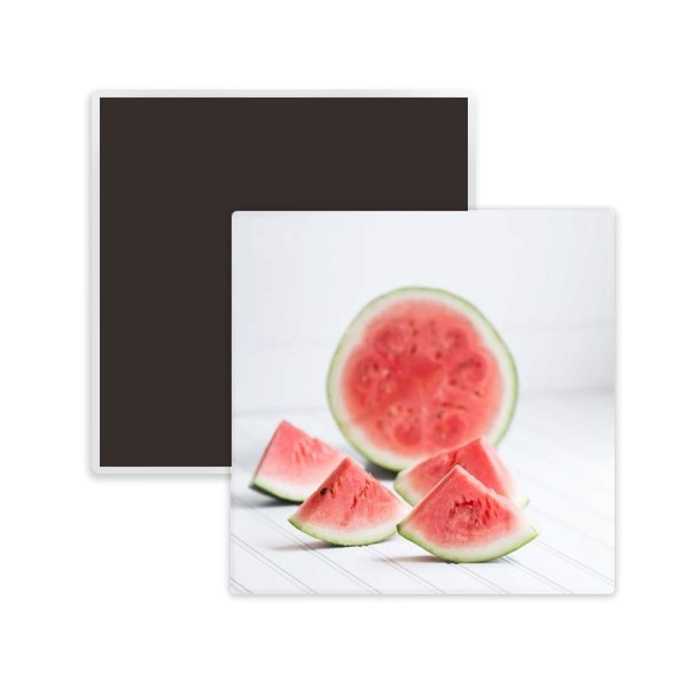 Fresh Watermelon Summer Fruit Ceramic Fridge Magnet - Cute Square Kitchen Decor for Refrigerator, Office & Dorm - Perfect Gift Keepsake for Friends & Family