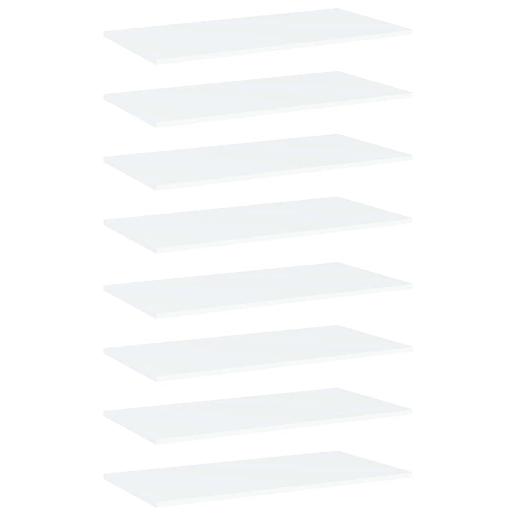 8-Pack White Chipboard Bookshelf Replacement Boards - 31.5
