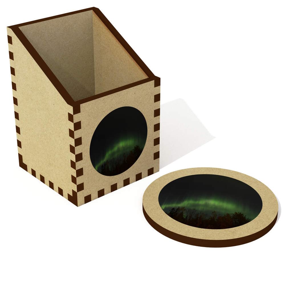 Azeeda 'Northern Lights' Desk Organizer & Pencil Holder - Stylish Office Desk Accessory for Pens, Markers & Stationery (DT00006650) | Perfect for Home Office, Study & Workspace Organization