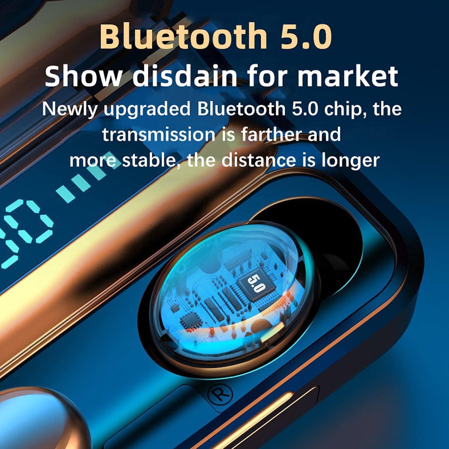 **Wireless Bluetooth Earbuds with 3000mAh Charging Case & Phone Charging, IPX5 Waterproof, Hi-Fi Stereo Sound, Touch Control, Compatible with iOS/Android – Ideal for Running, Gym, Travel & Daily Commute**
