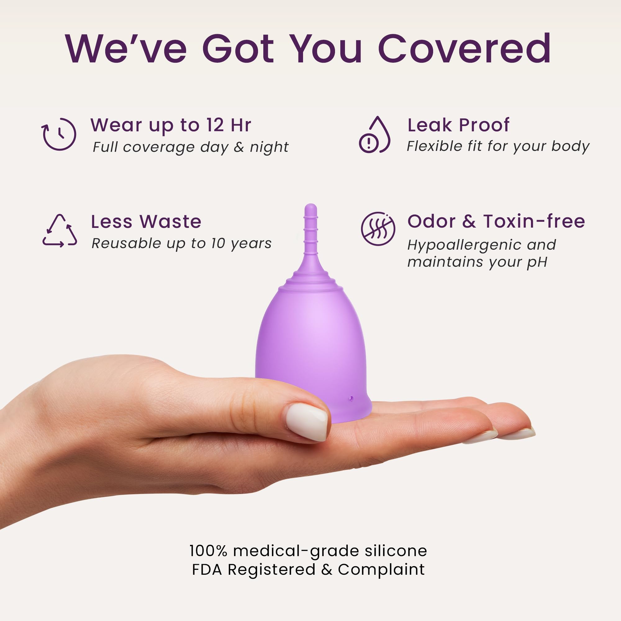 EcoBlossom Reusable Menstrual Cup Set - 2 Pack Medical Grade Silicone Period Cups for Women - Leakproof & Comfortable for 12 Hours - Ideal for Travel, Sports & Active Lifestyles