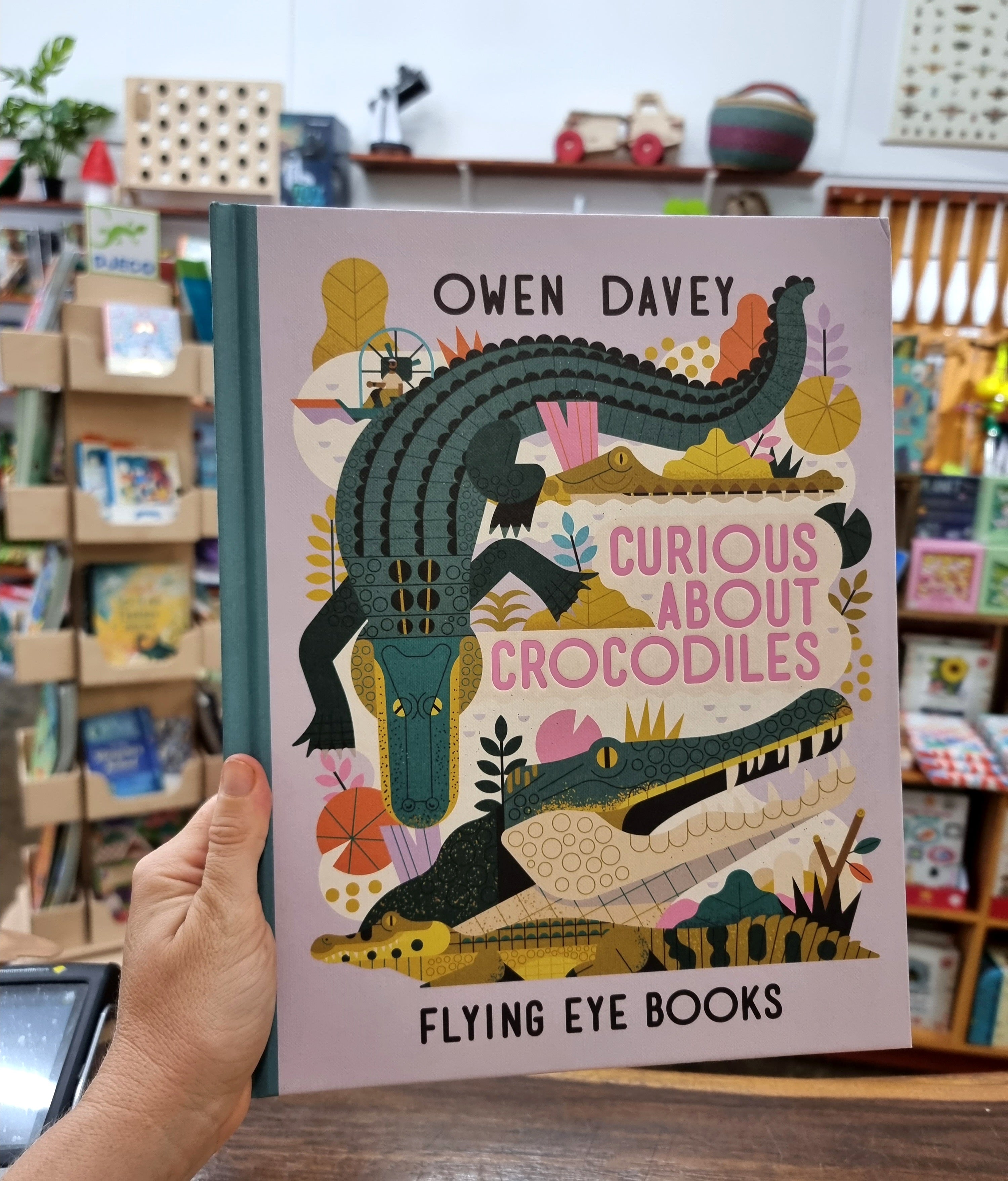 Curious About Crocodiles: Illustrated Animal Book for Kids by Owen Davey - Perfect for Bedtime Stories & Wildlife Education
