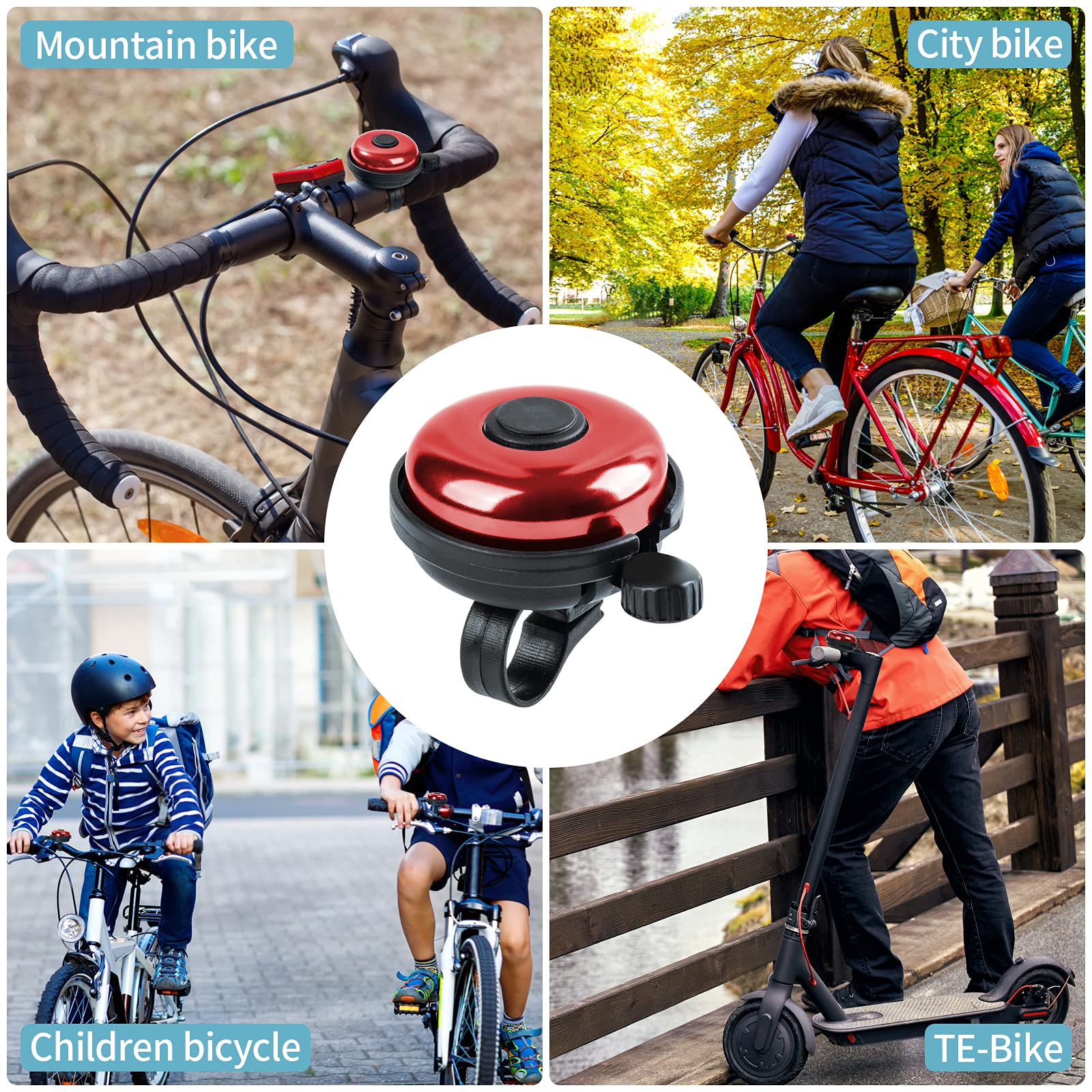 **Classic Aluminum Bicycle Bell - Loud & Clear Bike Bell for Adults & Kids - Perfect for Commuting, Cycling Safety & Outdoor Adventures**