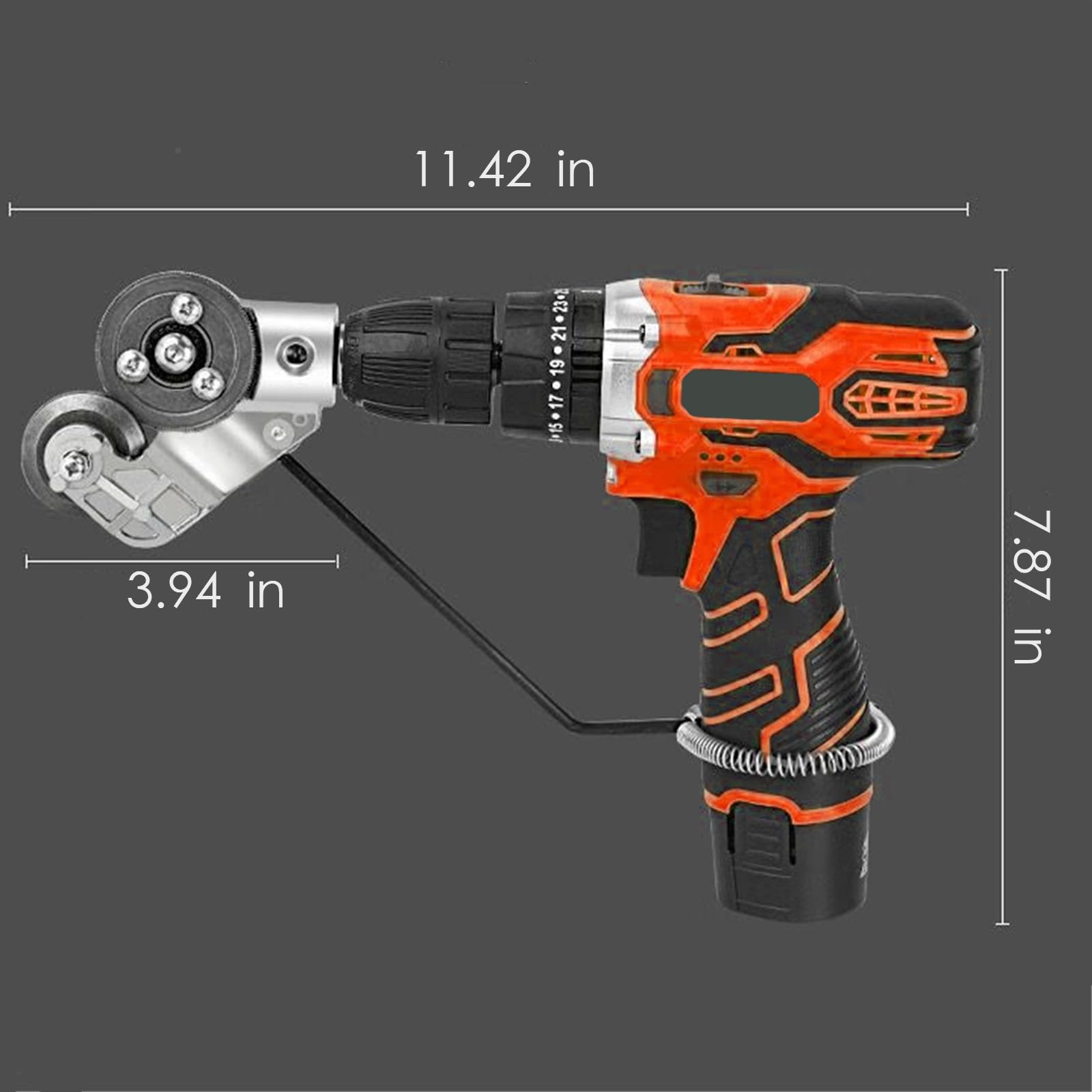 Upgraded Metal Nibbler Drill Shears Attachment - Heavy Duty Drill Plate Cutter for Cutting Flat Metal Sheets, Iron, Steel, Copper & Aluminum | Perfect for DIY Projects, Metalworking & Home Repairs