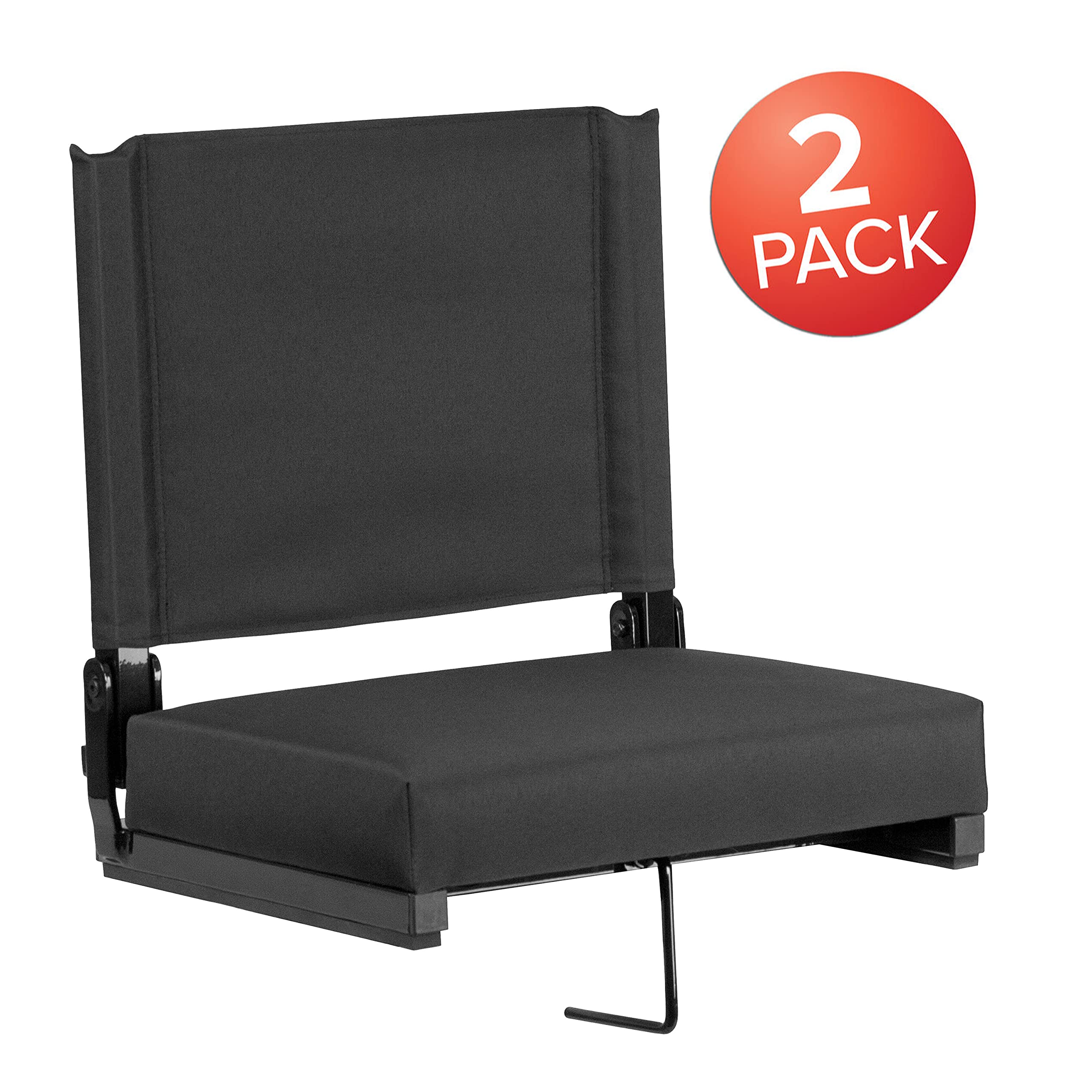 EMMA + OLIVER Ultra-Padded Lightweight Stadium Chair - 500 lb Capacity - Portable Folding Bleacher Seat for Outdoor Sports, Concerts & Camping