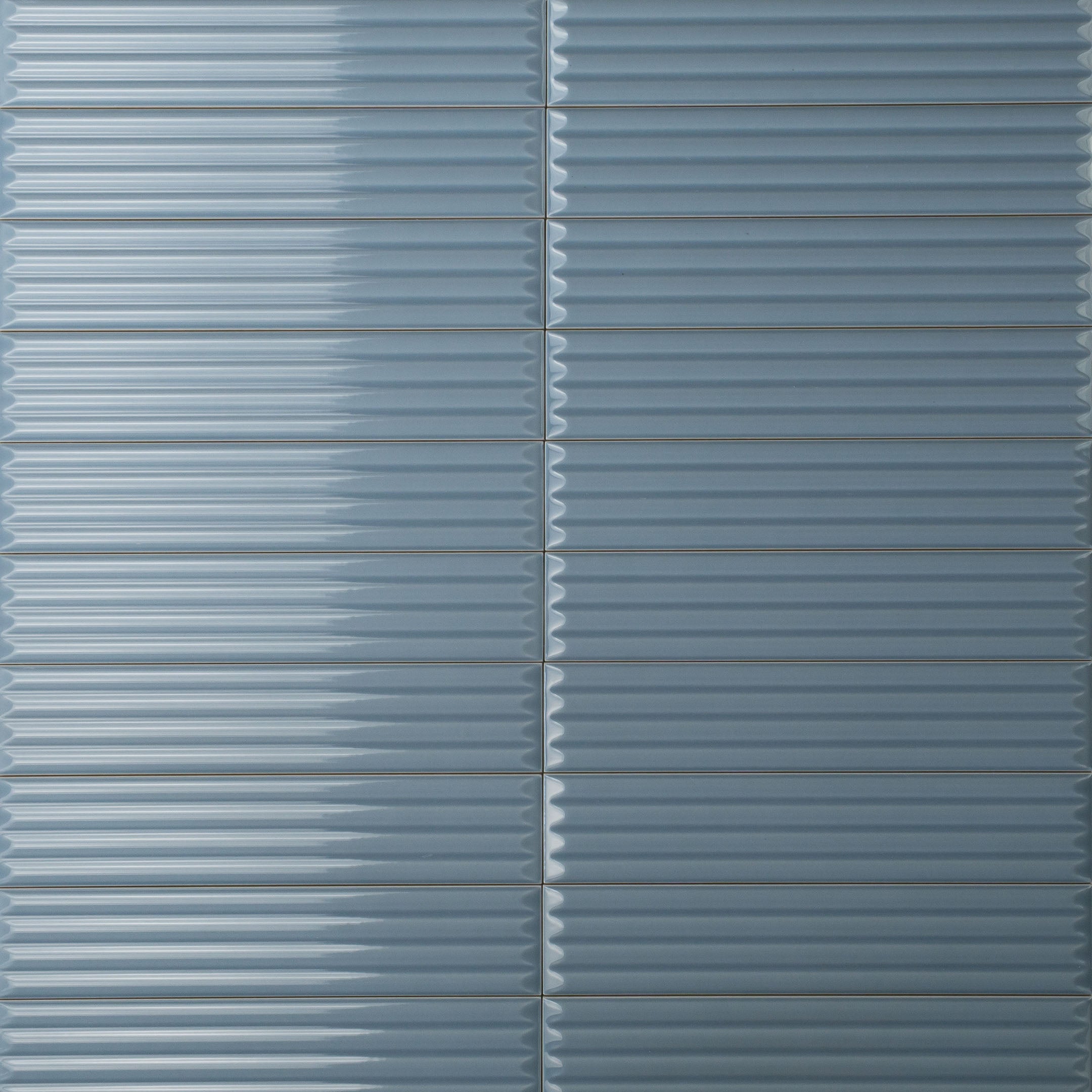 2x10 Inch 3D Fluted Subway Wall Tile - Textured Ceramic Backsplash for Kitchen & Bathroom - Orange County Style Home Decor