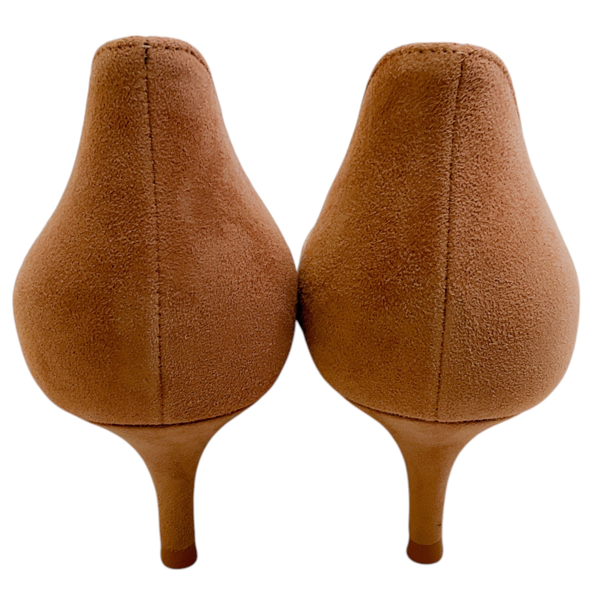 Gianvito Rossi Praline Suede Ellipsis 55 Pumps - Women's Luxury High Heel Shoes for Party, Wedding & Evening Events