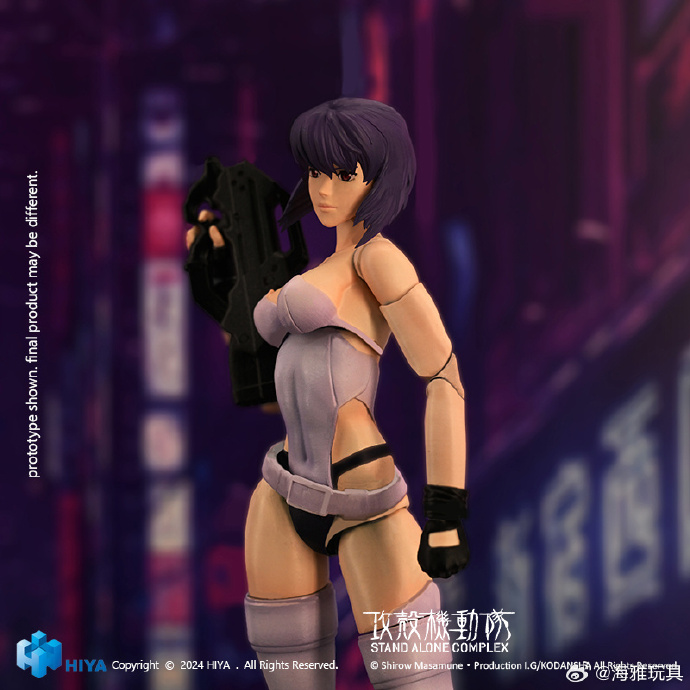 HIYA 14.5CM 1/12 Scale Motoko Kusanagi Action Figure - Ghost in the Shell Stand Alone Complex Collectible Model for Anime Fans | Perfect for Display, Photography & Cosplay Inspiration