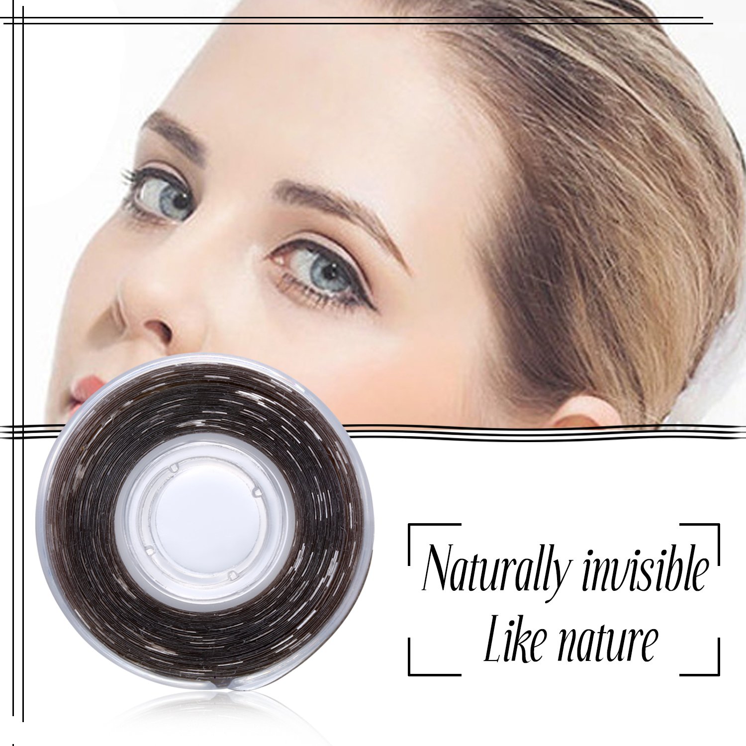 Natural Waterproof Eyelid Tape - Invisible Single & Double Eyelid Stickers for Asian Eyes | Adhesive Lash Fiber Glue Tapes for Bigger Looking Eyes | Perfect for Makeup, Cosplay & Everyday Use
