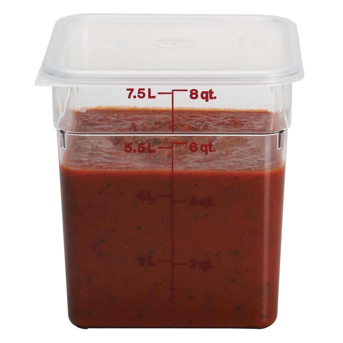 Cambro SFC6SCPP190 Camwear CamSquares Seal Cover - Translucent Food Storage Container Lid for 6 & 8 qt. - Perfect for Restaurants, Catering & Meal Prep