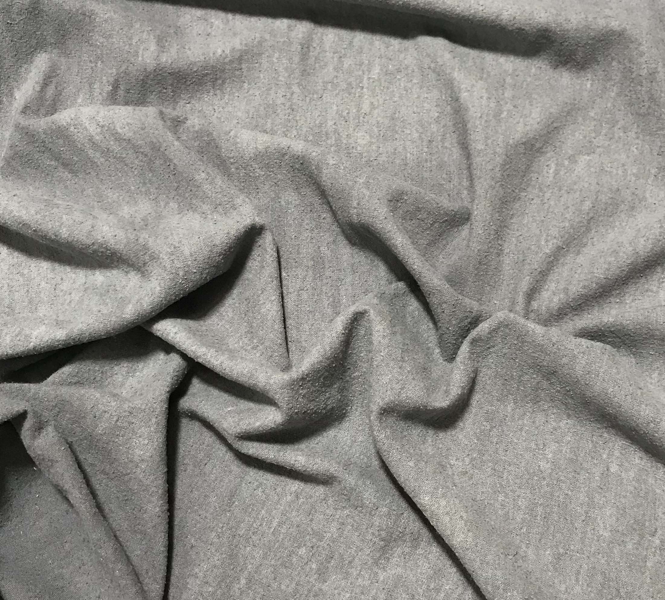 Hand-Dyed Silver Raw Silk Noil Fabric - Premium Textile for Dresses, Scarves & Home Decor