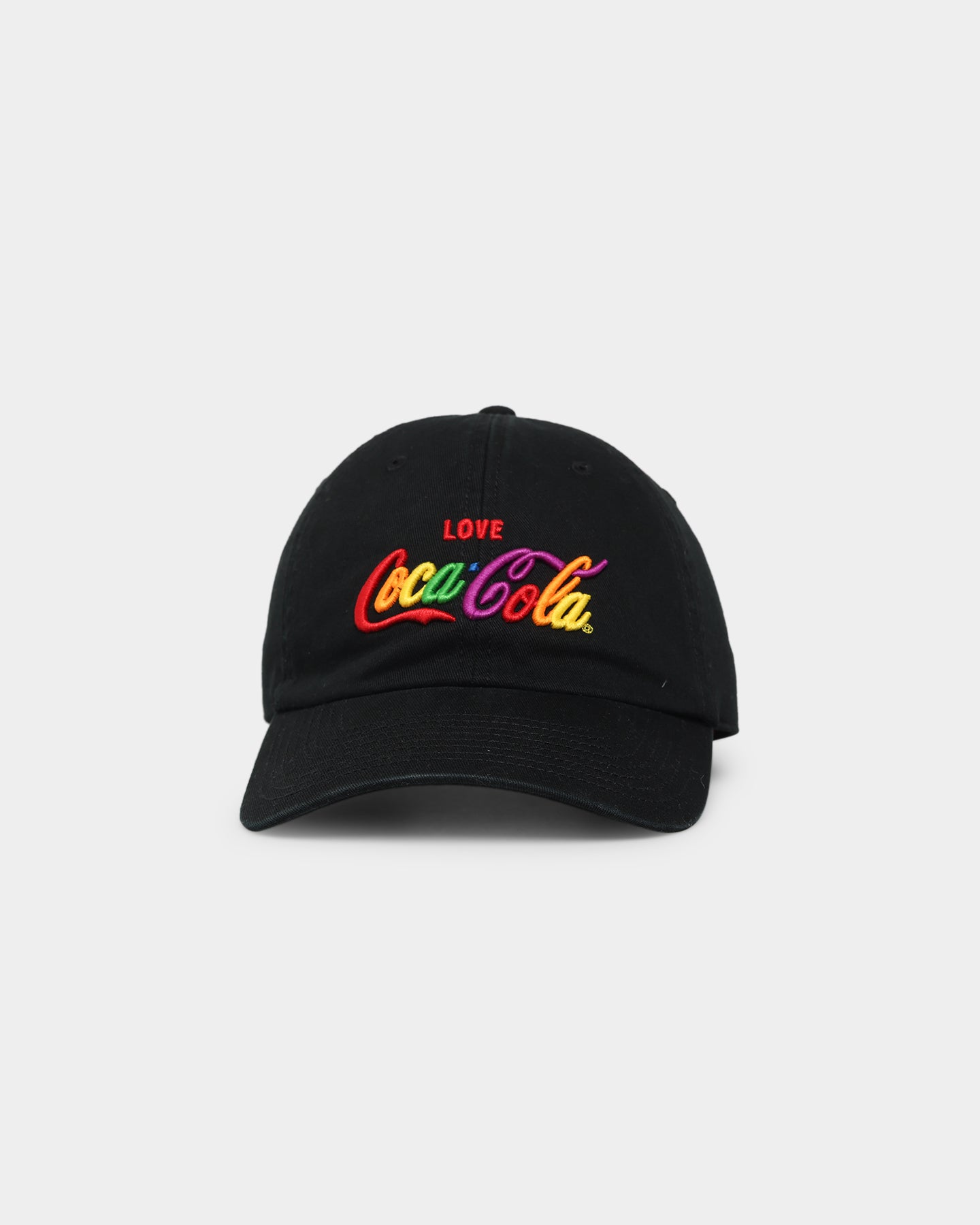 American Needle Coca Cola Pride Ballpark Strapback Black Hat - Vintage Baseball Cap for Men & Women - Perfect for Sports, Casual Wear & Pride Events