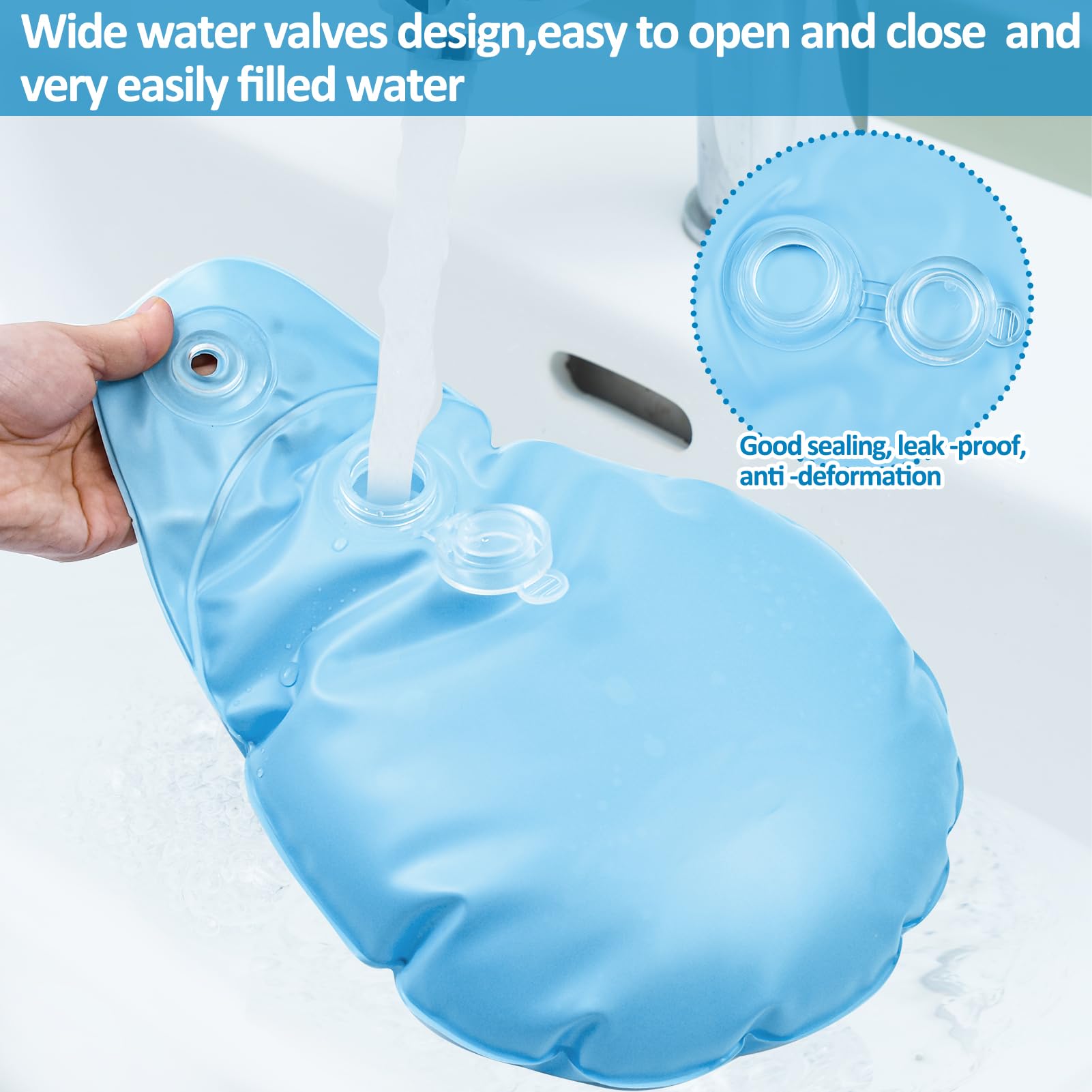 10 PCS Heavy Duty PVC Pool Cover Weights with Hooks - Winter Water Bags for Above Ground Swimming Pools | Durable Tarp Weights for Pool Cover Protection & Winter Closing Kit (Ideal for Securing Pool Covers During Cold Seasons)