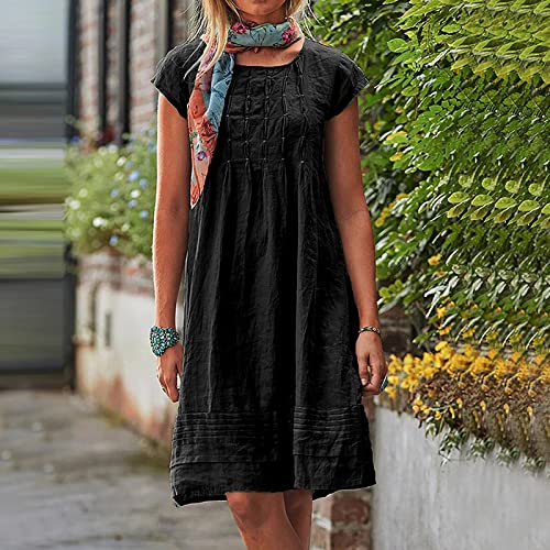 Linen Dress Black