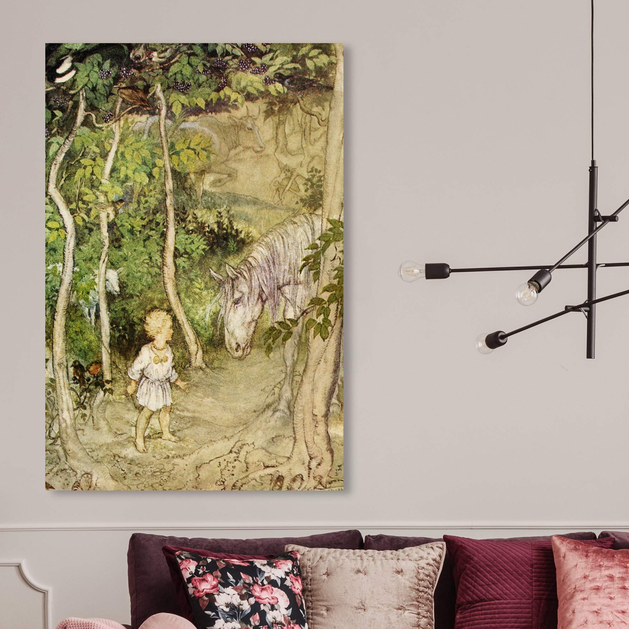 Magic Stallion Fantasy Wall Art Canvas Print - 30