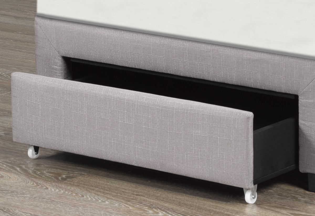Bradley Twin Platform Bed Frame with Solid Wood Slats - Grey - Sturdy & Noise-Free Support for Mattresses - Perfect for Kids Rooms, Guest Beds & Small Spaces