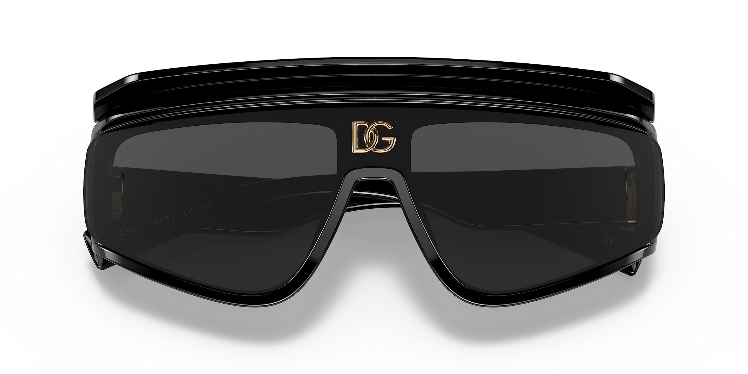 Dolce & Gabbana DG 6177 501/87 Black Sunglasses for Men & Women - UV Protection Luxury Fashion Shades for Beach, Driving & Outdoor Activities