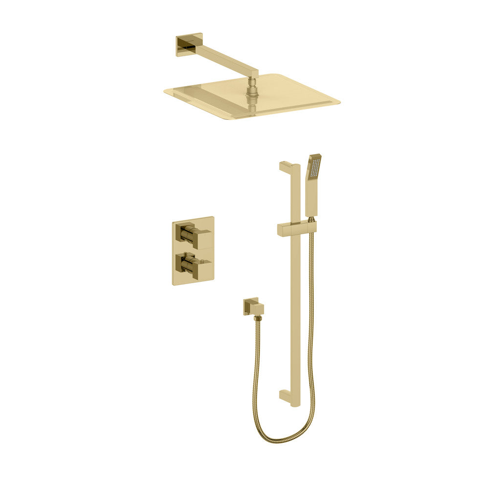 ZLINE Crystal Bay Thermostatic Shower System in Polished Gold - Luxury Bathroom Fixture with Temperature Control - Perfect for Modern Home Spa & Master Bathroom Renovation