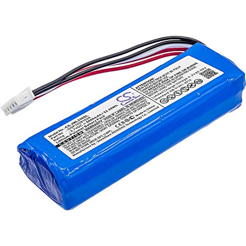 Original JBL Charge 3 Replacement Battery - 6000mAh/22.20Wh (Part No.GSP1029102A) - Compatible with JBL Portable Speaker - Perfect for Outdoor Adventures, Beach Parties & Home Entertainment