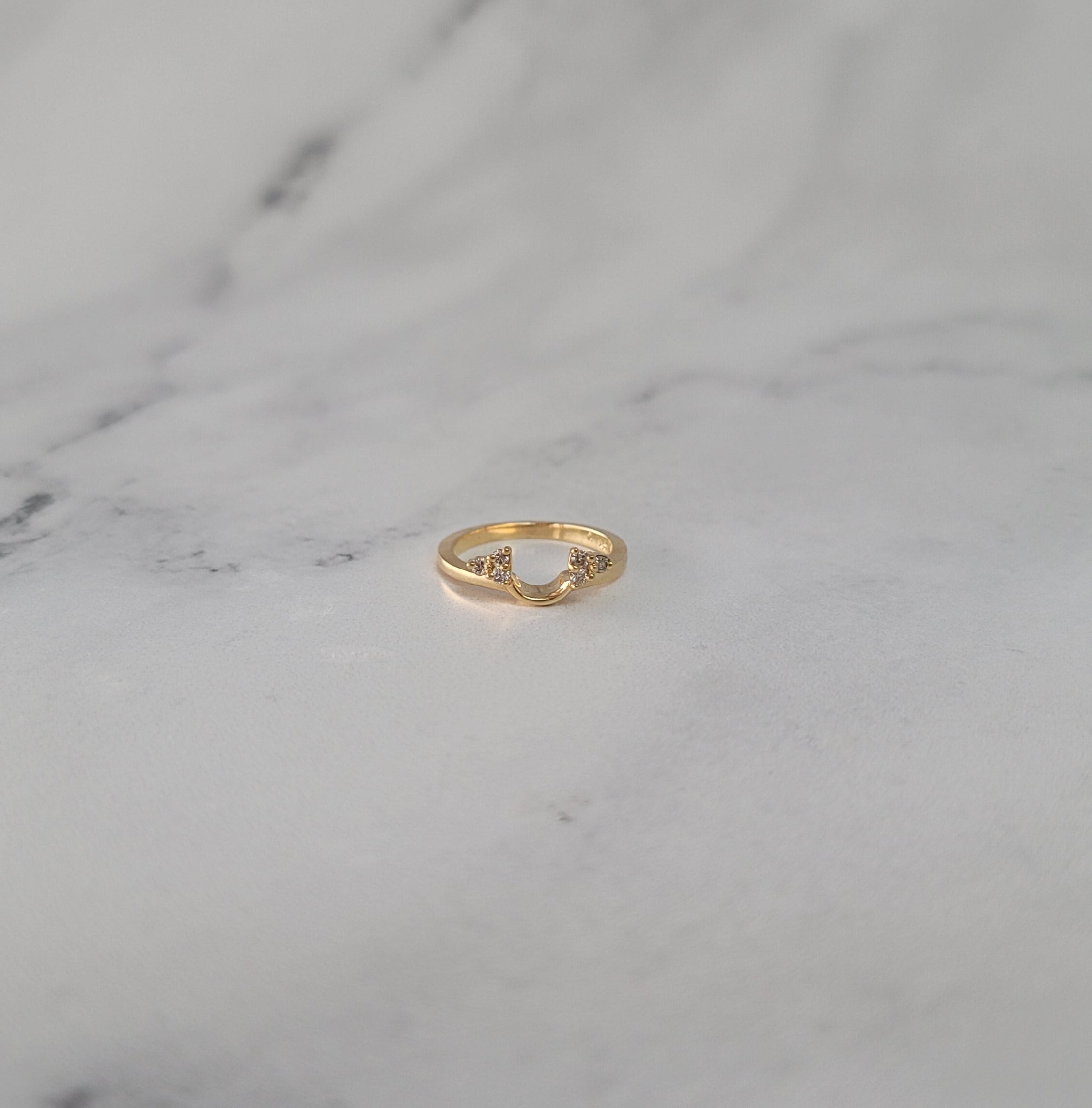 Diamond U-Shaped Ring Wrap Enhancer for Engagement & Wedding Bands - Perfect Bridal Jewelry Gift for Her