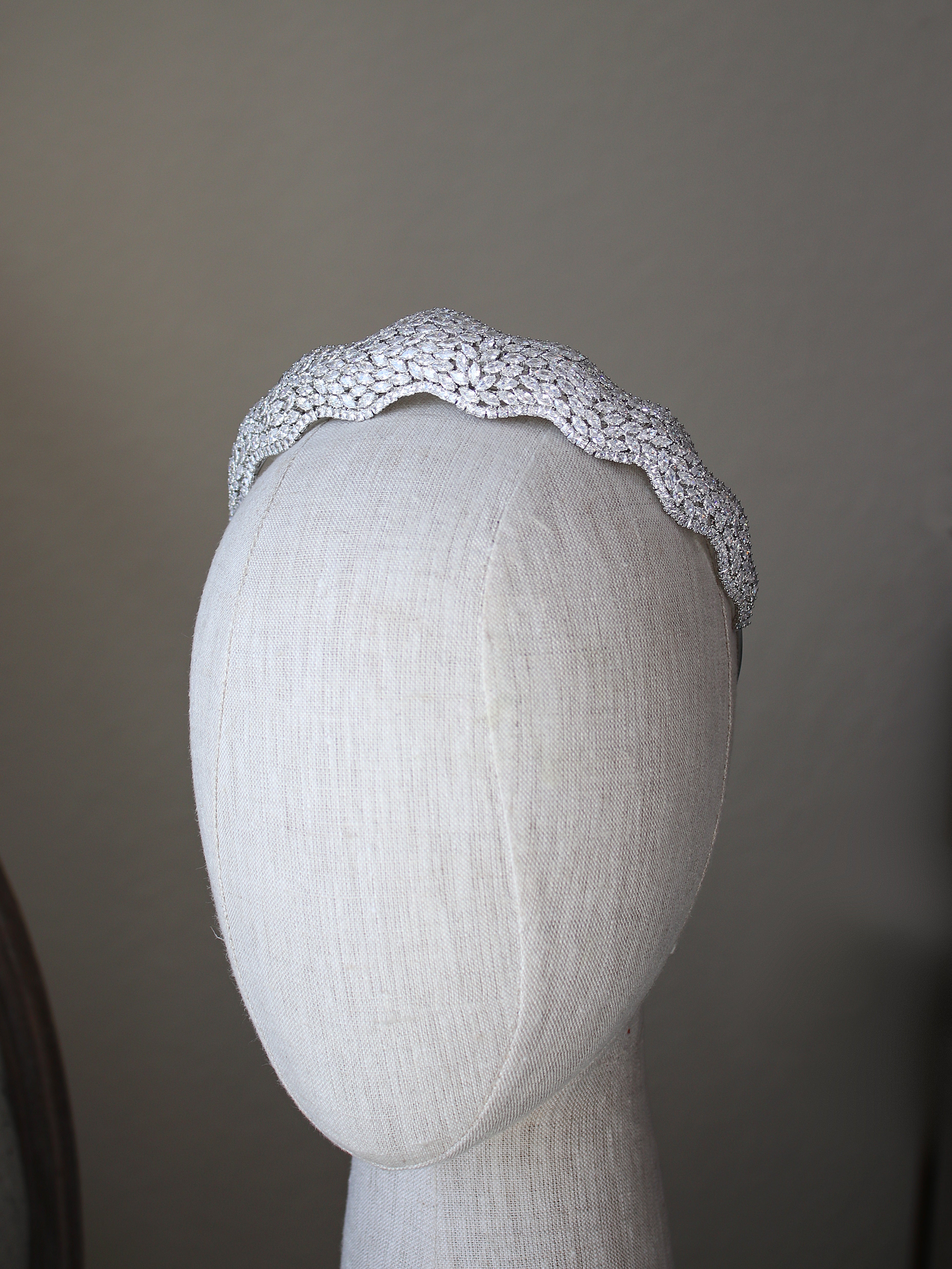 Stunning CHELSEA Simulated Diamond Wedding Crown Tiara – Perfect for Brides, Prom, Pageants & Special Occasions