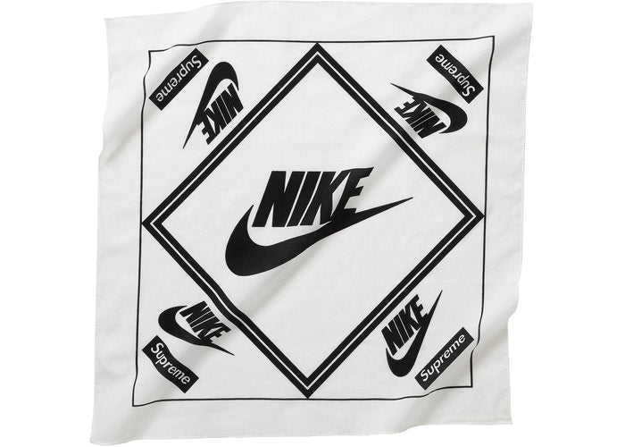 Supreme x Nike White Bandana - Stylish & Comfortable Headwear for Sports, Fashion & Outdoor Activities