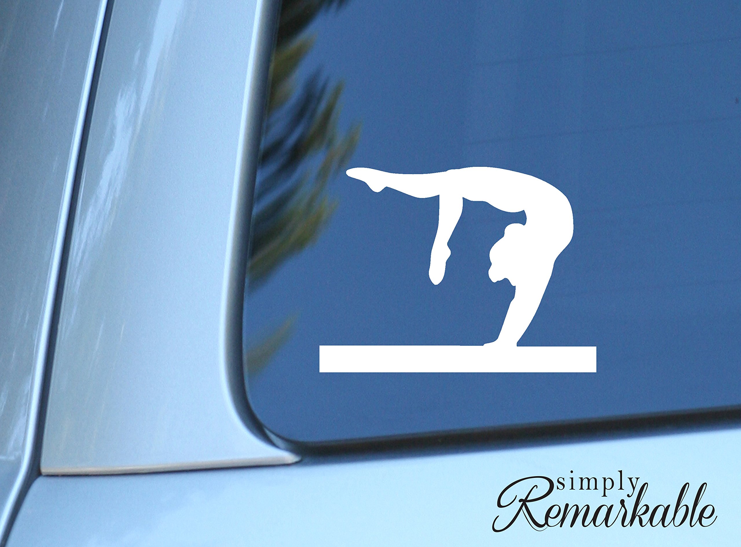 Vinyl Decal Sticker for Computer, Wall, Car, Mac, MacBook - Gymnast Sports Sticker (5.2 x 4 inches) - Perfect for Laptops, Water Bottles, Gym Equipment & More
