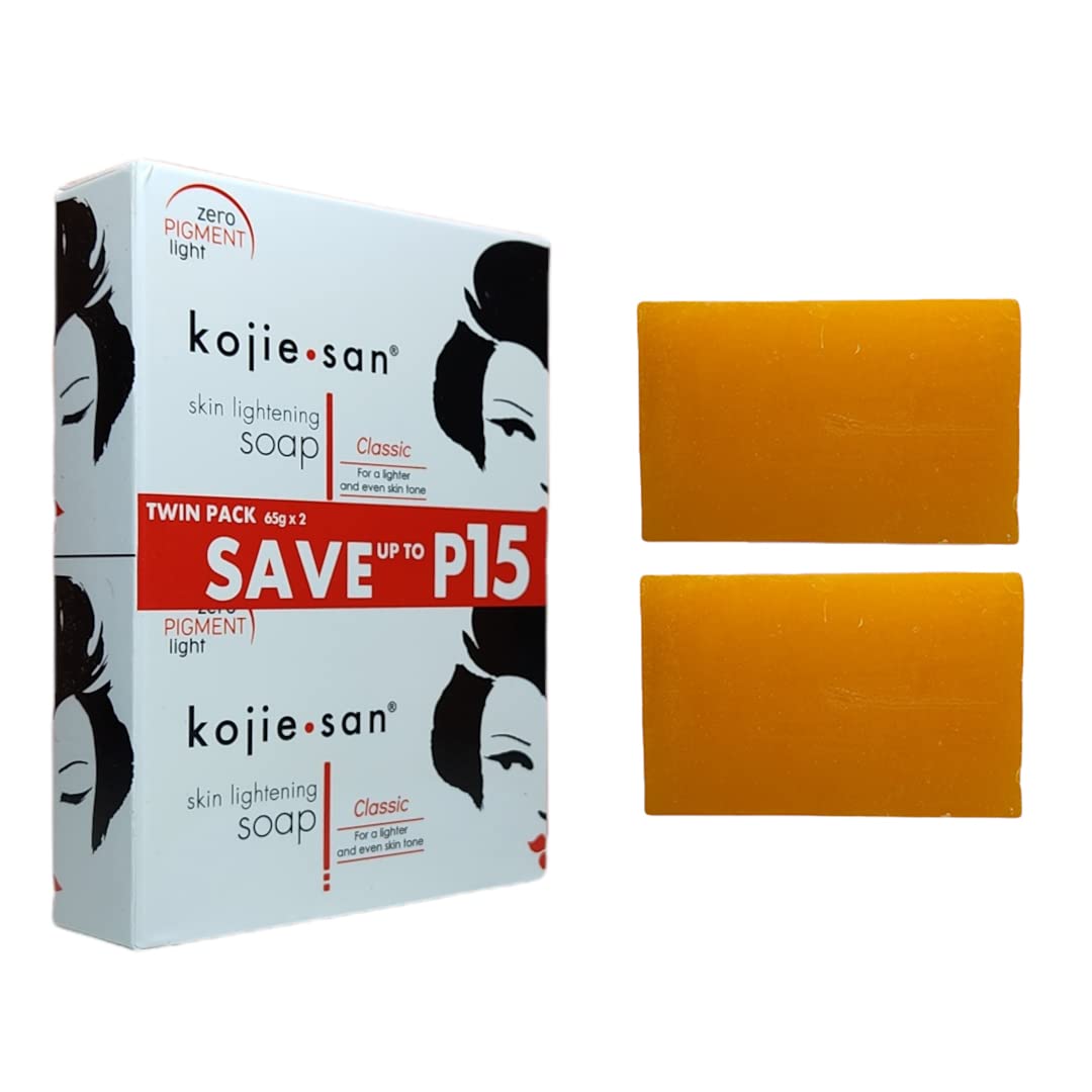 KOJIE SAN Skin Lightening & Face Whitening Soap (Pack of 2) - Brightens Skin Tone, Reduces Dark Spots | Perfect for Daily Skincare Routine & Glowing Complexion