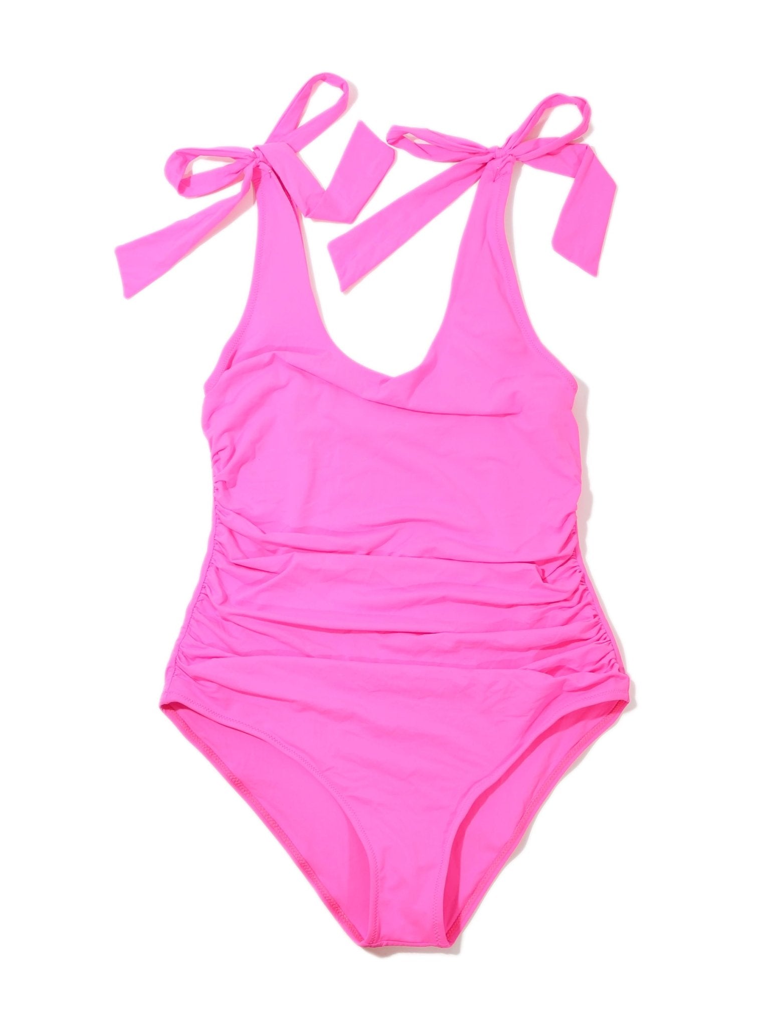Stylish Ruched Bow One Piece Swimsuit for Women - Perfect for Beach Vacations, Pool Parties & Summer Getaways