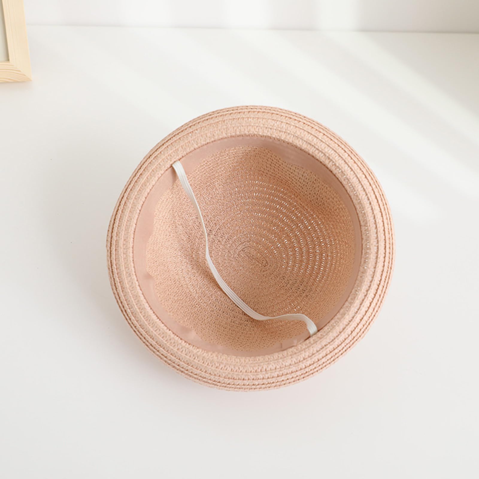 Sanqidu Toddler Girls Summer Straw Hat and Mini Purse Set - Baby Sun Protection Beach Hat with Adjustable Chin Strap - Perfect for Outdoor Play, Beach Vacations & Photoshoots