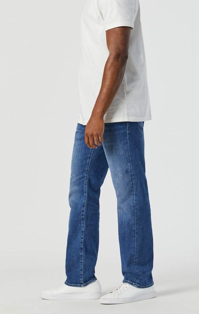 Mavi Marcus Men's Slim Straight Leg Jeans - Regular Rise Comfort Fit Denim Pants for Casual Wear & Everyday Style
