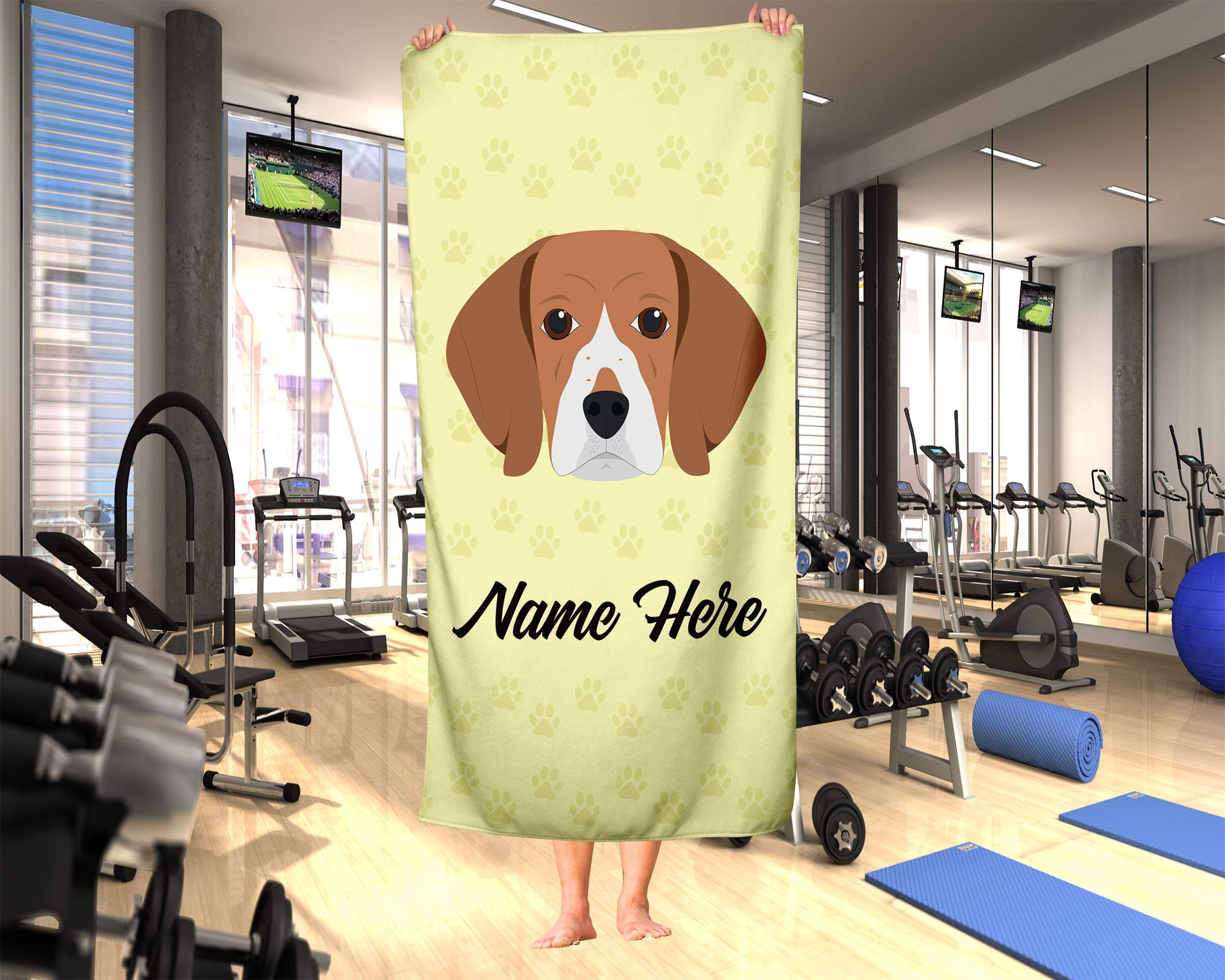 Custom Beagle Face Beach & Bath Towels - Large & Medium Sizes for Adults & Kids - Soft Absorbent Travel, Pool, Spa, Gym & Home Use Towels