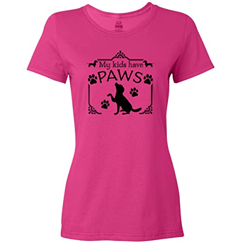 My Kids Have Paws Dog Lover T-Shirt for Women - Pet Family Apparel