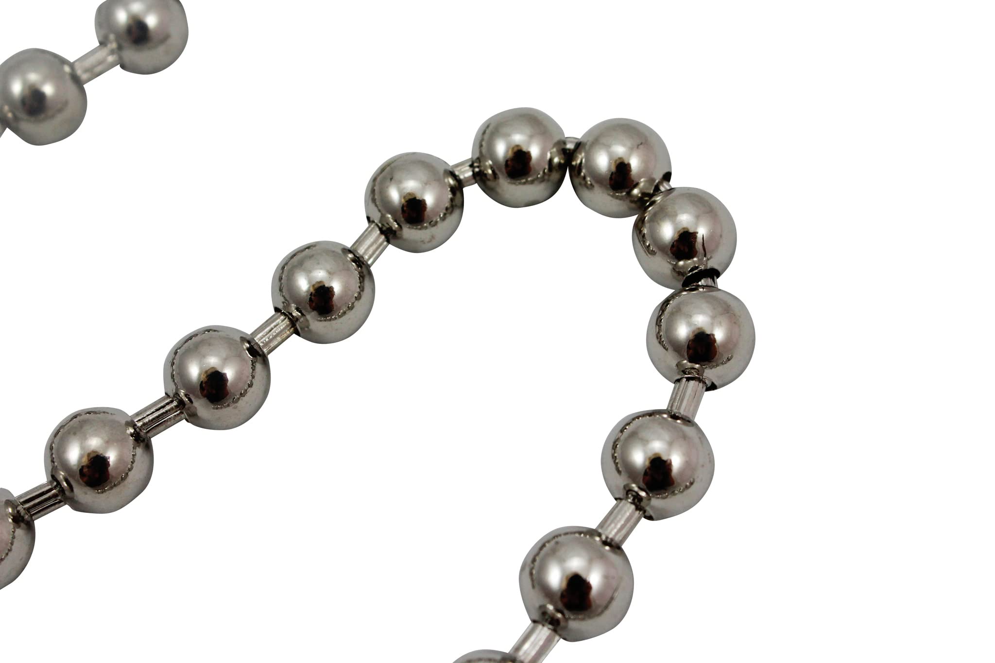 2BU Men's Silver Ball Chrome 31 Inch Wallet Chain - Stylish Punk Rock Accessory for Jeans, Leather Jackets & Biker Fashion