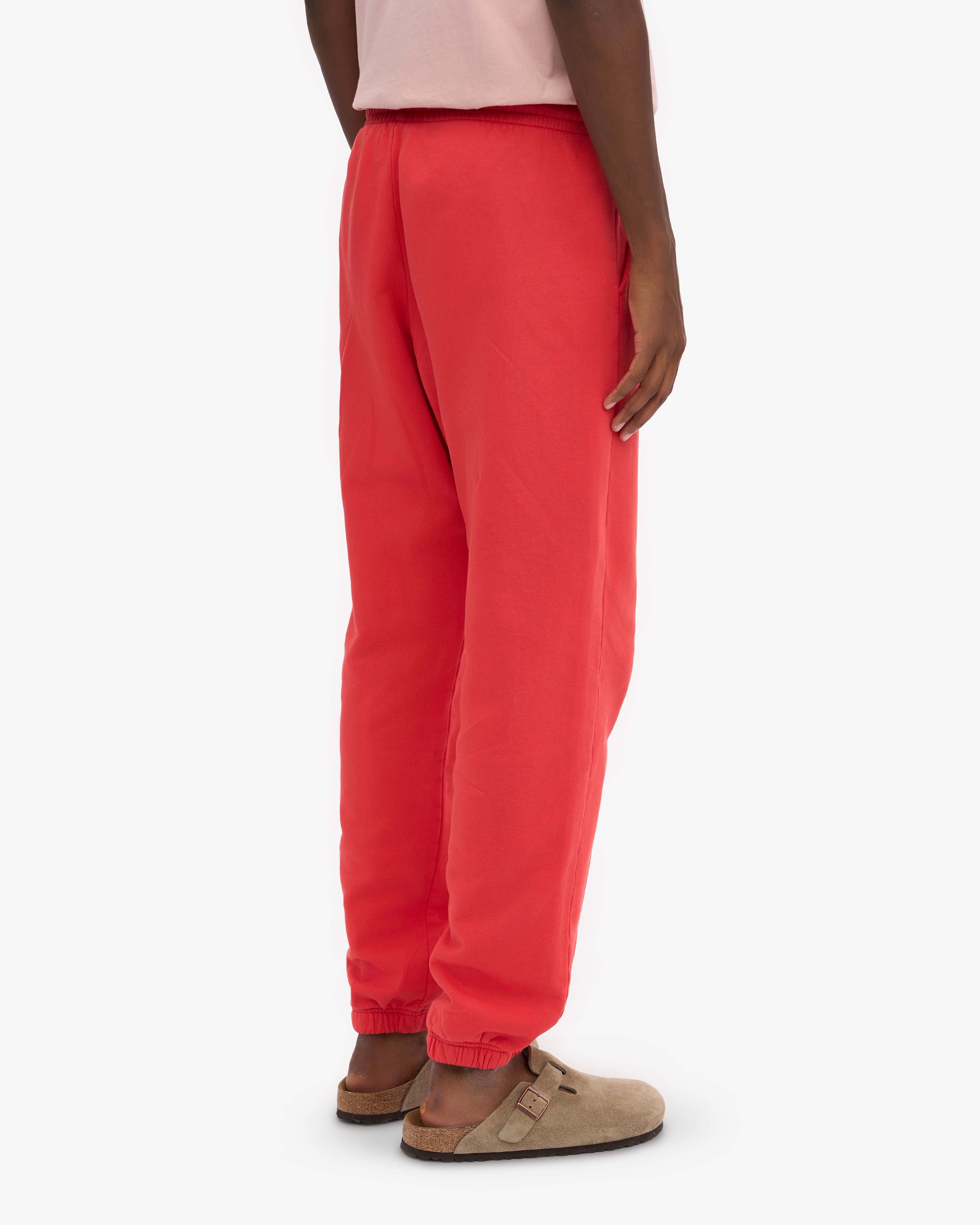Organic Cotton Sweatpants for Women - Soft & Comfortable Red Tangerine Lounge Pants - Perfect for Yoga, Running & Home Relaxation