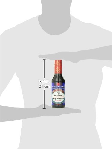 Kikkoman Gluten Free Soy Sauce - 10 oz Bottle | Premium Japanese Soy Sauce for Cooking, Sushi, Stir Fry & Marinades