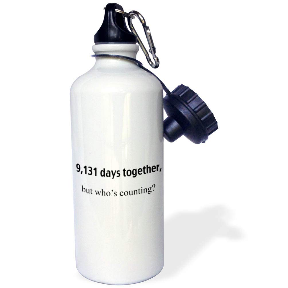 3D Rose Happy Anniversary Flip Straw Water Bottle - 21oz Insulated Stainless Steel Tumbler with Lid - Multicolor Design for Anniversary Gifts, Parties & Everyday Hydration