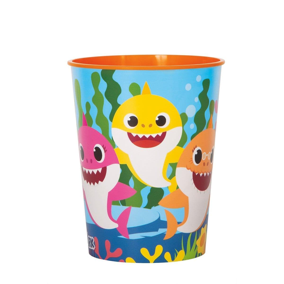 Baby Shark Plastic Party Cups for Kids - 12oz Colorful Toddler Cups for Birthday Parties, Baby Showers & Summer Picnics - BPA-Free & Durable Drinking Cups for Children