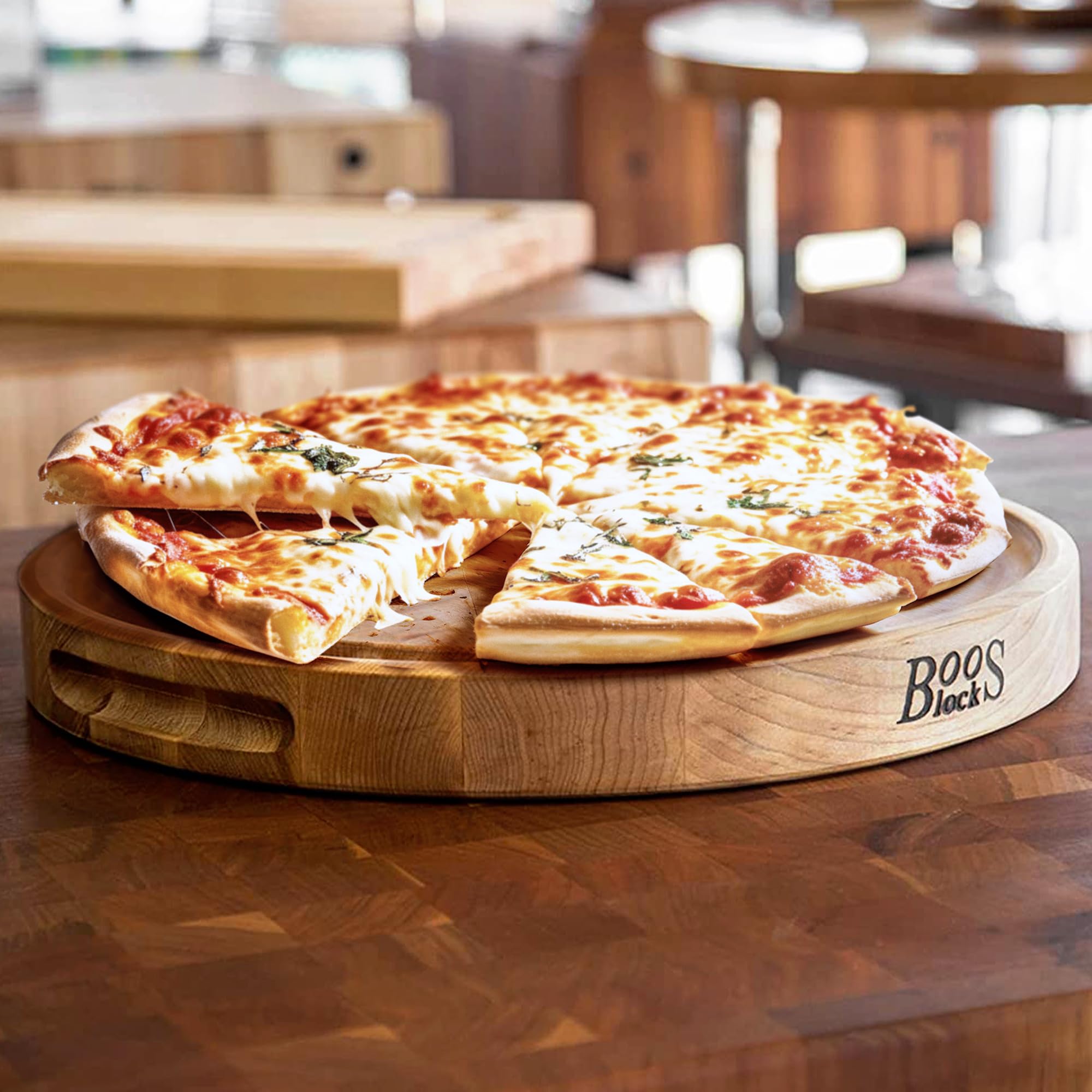 John Boos CB Series 15x15 Inch Reversible Maple Wood Cutting Board with Juice Groove - 1.75-Inch Thick Heavy Duty Chopping Block for Kitchen, Butcher, Meat Prep & Serving - Professional Grade for Chefs & Home Cooks