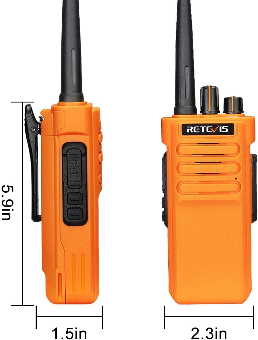 Retevis RT29 Long Range Walkie Talkies for Adults - 2 Way Radios with 3200mAh Rechargeable Battery, IP67 Waterproof & VOX Alarm - Heavy Duty Two Way Radios for Construction, School, Hiking, Camping and Outdoor Activities (4 Pack)
