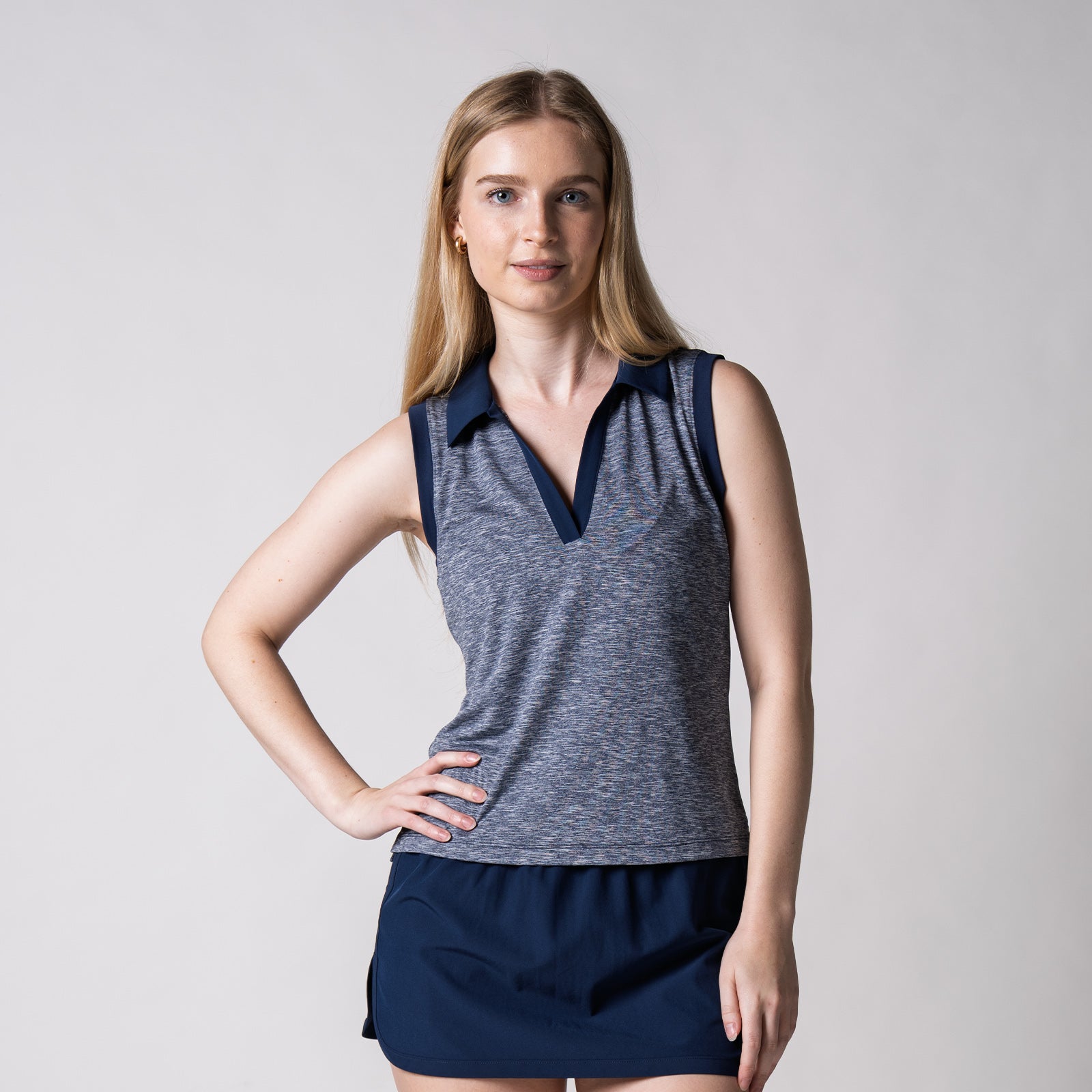 Women's Sleeveless Polo Shirt for Golf & Tennis - Breathable Moisture-Wicking Activewear Top for Summer Sports & Outdoor Activities