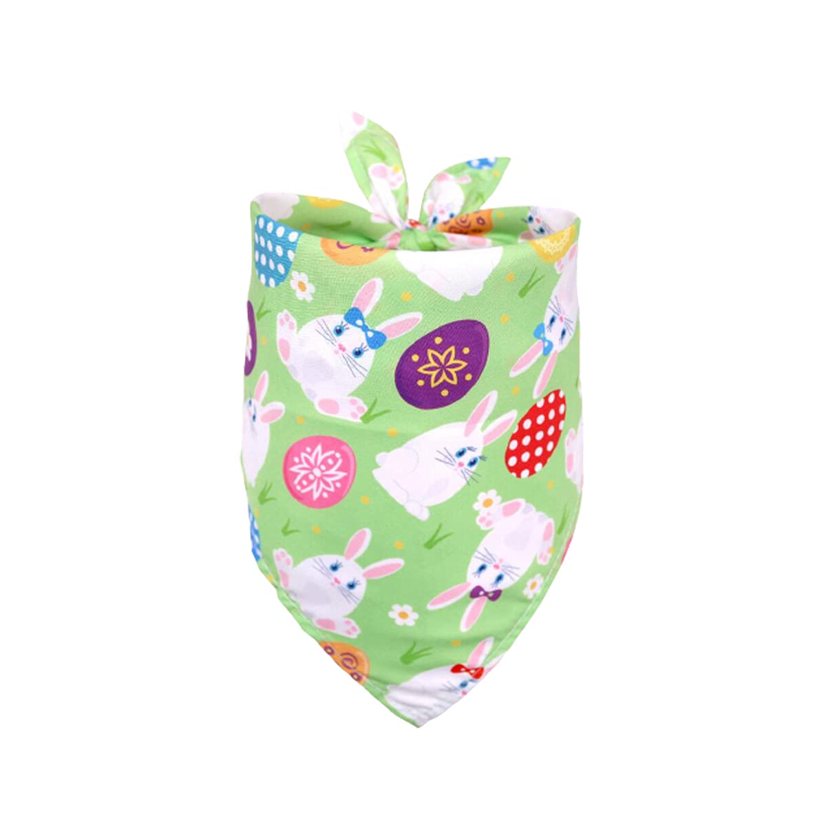 6-Piece Easter Dog Bandanas Set - Colorful Rabbit & Easter Egg Pattern Washable Adjustable Dog Scarves for Medium & Large Dogs - Perfect for Easter Pet Photos, Parties & Gifting (Random Colors)